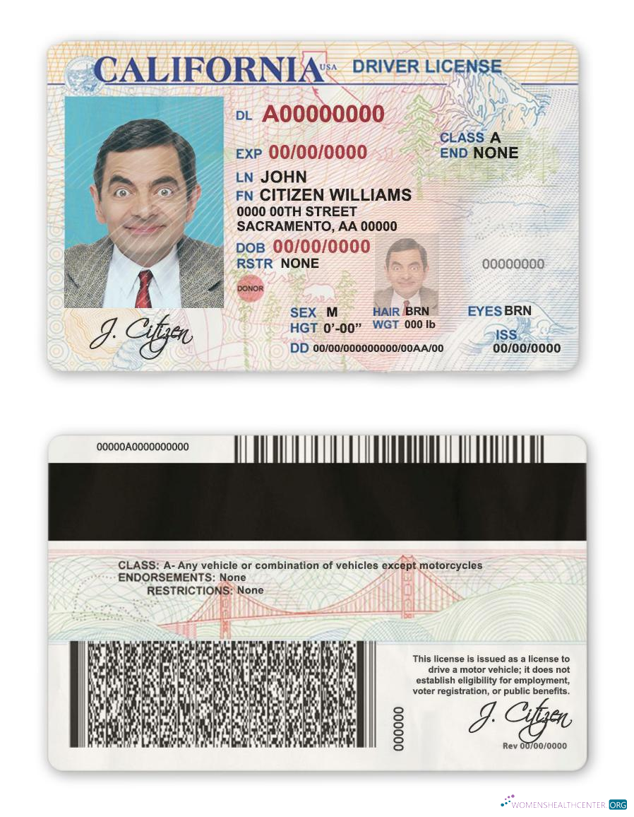 download USA California driver license